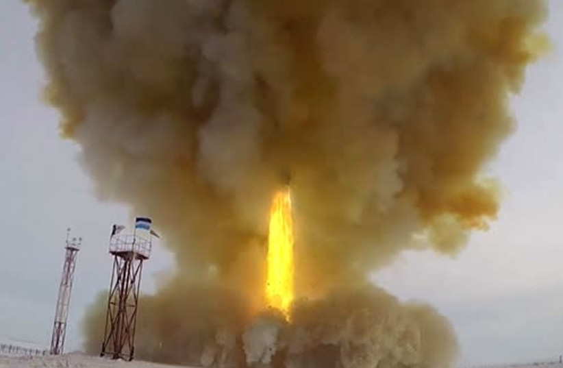 The UR-100UTTKh ICBM launched from the Dombarovsky Air Base  (credit: Wikimedia Commons)